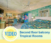 Tropical Rooms - hotel rooms at The Garden Island Inn
